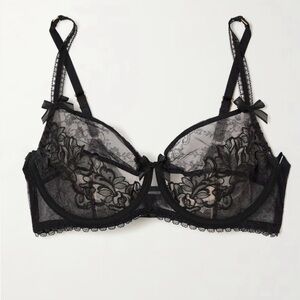 Agent Provocateur Sheer Black Lace Bra